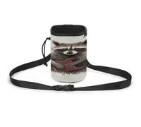 Funny Raccoon Dog Fanny Pack Treat Pouch Sling Bag | Chest Packs Adjustable drawstring Plastic clip,Zippered storage bag,Classification storage bag dispenser
