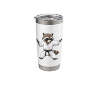 Funny Raccoon Doing Karate Samurai Ninja Raccoon Stainless Steel Insulated Tumbler