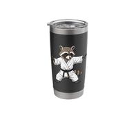 Funny Raccoon Doing Karate Samurai Ninja Raccoon Stainless Steel Insulated Tumbler