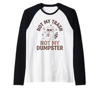Funny Raccoon Dumpster Humor Wildlife Novelty Graphic Cozy Raglan Baseball Tee
