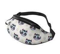 Funny Raccoon Faces Fanny Pack Tourists 14X35CM