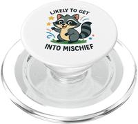 Funny Raccoon For Kids Get Into Mischief Children Boys Girl PopSockets PopGrip for MagSafe