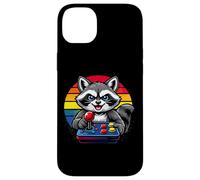 Funny Raccoon Gamer Graphic Arcade Joystick Mascot Design Case for iPhone 14 Plus