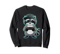 Funny Raccoon Gamer Tee Gaming Headset Gamepad Video Games Sweatshirt