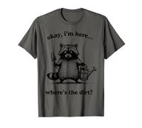 Funny Raccoon Gardener Where is The Dirt Pun Graphic T-Shirt