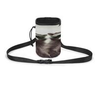 Funny Raccoon Green Sunglasses Dog Fanny Pack Treat Pouch Sling Bag | Chest Packs Adjustable drawstring Plastic clip,Zippered storage bag,Classification storage bag dispenser