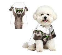 Funny Raccoon Green Sunglasses Soft Breathable Hawaiian Dog Shirt