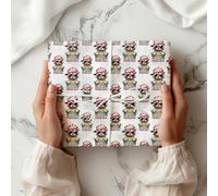 Funny Raccoon In My Feral Era Wrapping Paper - Cute Camo Hat Trash Panda Gift Wrap Sheets, Cheeky Animal Pun Birthday, Novelty Friends -196 (1 Meter Roll - 58cm x 100cm/ 22.8" x 39.3")