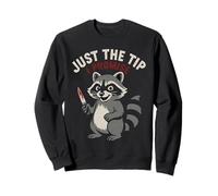 Funny Raccoon Just the Tip I Promise Halloween Sweatshirt