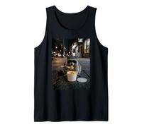 Funny Raccoon Meme Eating Macaroni and Cheese Men Women Tank Top