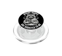 Funny Raccoon Meme Maybe Books Are Addicted To Me PopSockets PopGrip for MagSafe