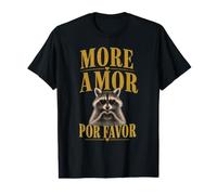 Funny Raccoon More Amor Por Favor Spanish Quote Value Graphic T-Shirt