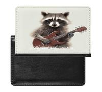Funny Raccoon Passport Holder Cover Leather Passport Wallet RFID Blocking Travel Wallet Documents Organizer Passport Protector Passport Cover for Men&Women