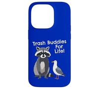 Funny Raccoon Pigeon Trash Buddies Bandits Graphic Case for iPhone 14 Pro
