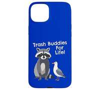Funny Raccoon Pigeon Trash Buddies Bandits Graphic Case for iPhone 15 Plus