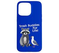 Funny Raccoon Pigeon Trash Buddies Bandits Graphic Case for iPhone 15 Pro Max