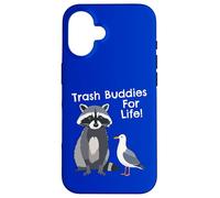 Funny Raccoon Pigeon Trash Buddies Bandits Graphic Case for iPhone 16