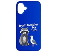 Funny Raccoon Pigeon Trash Buddies Bandits Graphic Case for iPhone 16 Plus