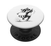 Funny Raccoon Playing Golf Cool Animal Golfer PopSockets Adhesive PopGrip