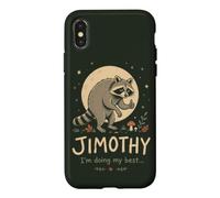 Funny Raccoon Quote Jimothy Im Doing My Best Case for iPhone X/XS