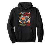 Funny Raccoon Ranger Park Dumpster Fire Smokey Bear Parody Pullover Hoodie