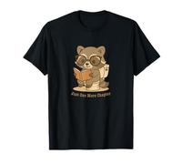 Funny Raccoon Reading on the Toilet “Just One More Chapter” T-Shirt