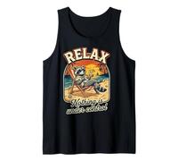 Funny Raccoon Relaxing Beach Retro Relax Nothing is Under Tank Top
