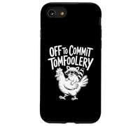 Funny Raccoon Riding Chicken Off to Commit Tomfoolery Case for iPhone SE (2020) / 7/8