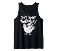 Funny Raccoon Riding Chicken Off to Commit Tomfoolery Tank Top
