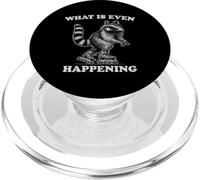 Funny Raccoon Roller Skating What Is Even Happening Meme PopSockets PopGrip for MagSafe