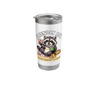 Funny Raccoon Saying Friendly But Unpredictable Raccoon Stainless Steel Insulated Tumbler
