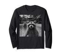 Funny Raccoon Selfie Animal Racoon for Men Women Kids Long Sleeve T-Shirt