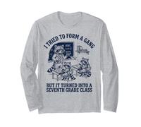 Funny Raccoon Seventh Grade Class Teacher Humor Long Sleeve T-Shirt