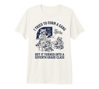 Funny Raccoon Seventh Grade Class Teacher Humor Premium T-Shirt