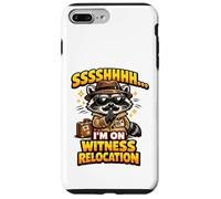 Funny Raccoon Shhh I’m On Witness Relocation Humor Case for iPhone 7 Plus/8 Plus