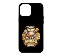 Funny Raccoon Snack Lover Humor Design Cute But Feral Case for iPhone 12 Pro Max