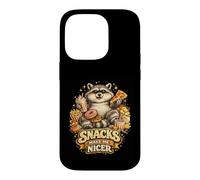 Funny Raccoon Snack Lover Humor Design Cute But Feral Case for iPhone 14 Pro