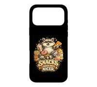 Funny Raccoon Snack Lover Humor Design Cute But Feral Case for iPhone 17 Pro Max