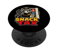 Funny Raccoon Snack Tax Animal Mascot PopSockets Adhesive PopGrip