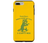Funny Raccoon Sometimes Close My Eyes Cant See Vintage Case for iPhone 7 Plus/8 Plus