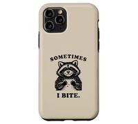Funny Raccoon Sometimes I Bite Humor Nostalgia 90s Vintage Case for iPhone 11 Pro