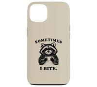 Funny Raccoon Sometimes I Bite Humor Nostalgia 90s Vintage Case for iPhone 13
