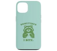 Funny Raccoon Sometimes I Bite Humor Nostalgia 90s Vintage Case for iPhone 13