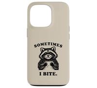 Funny Raccoon Sometimes I Bite Humor Nostalgia 90s Vintage Case for iPhone 13 Pro