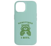Funny Raccoon Sometimes I Bite Humor Nostalgia 90s Vintage Case for iPhone 14
