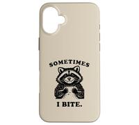 Funny Raccoon Sometimes I Bite Humor Nostalgia 90s Vintage Case for iPhone 16 Plus