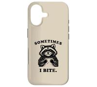 Funny Raccoon Sometimes I Bite Humor Nostalgia 90s Vintage Case for iPhone 17
