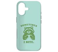 Funny Raccoon Sometimes I Bite Humor Nostalgia 90s Vintage Case for iPhone 17