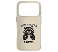 Funny Raccoon Sometimes I Bite Humor Nostalgia 90s Vintage Case for iPhone 17 Pro