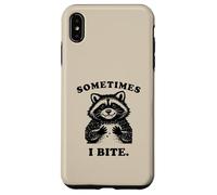 Funny Raccoon Sometimes I Bite Humor Nostalgia 90s Vintage Case for iPhone XS Max